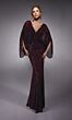 Alyce Paris 27703 Kimono Sleeve V-Neck Sequin Dress