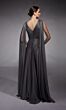 Alyce Paris 27720 Hanging Sleeve Ruched Bodice Dress