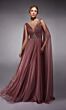 Alyce Paris 27720 Hanging Sleeve Ruched Bodice Dress