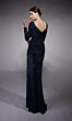 Alyce Paris 27741 Side Slit Long Sleeve Sequin Dress