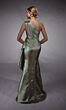 Alyce Paris 27751 Side Ruffle One-Shoulder Jacquard Dress