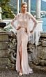 Alyce Paris 27754 Cape Sleeve Illusion Neck Dress