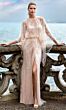 Alyce Paris 27754 Cape Sleeve Illusion Neck Dress