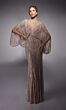 Alyce Paris 27756 Kimono Sleeve Beaded V-Neck Dress