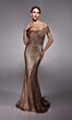 Alyce Paris 27767 Pleated Off-The-Shoulder Streamer Dress