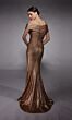 Alyce Paris 27767 Pleated Off-The-Shoulder Streamer Dress
