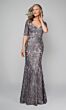 Alyce Paris 27497 Short Sleeve Sequin Dress