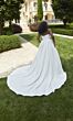 Mori Lee 3422 Nora Basque Waist Pleated Skirt Plus Size Bridal Gown