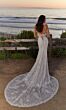 Mori Lee 1218 Leticia Lace-Up Back Sheer Bodice Bridal Dress