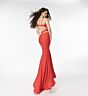 Ava Presley 39311 Cutout Back Plunging V-Neck Dress