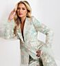 Jovani 45178 Feather Accent Plunging V-Neck Pant Suit
