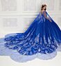 Princesa by Ariana Vara PR22141Cape Scalloped Hem Quince Cape