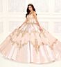Princesa by Ariana Vara PR30085CAPE Embroidered Hem Sheer Quince Cape
