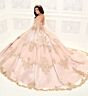 Princesa by Ariana Vara PR30085CAPE Embroidered Hem Sheer Quince Cape