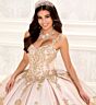 Princesa by Ariana Vara PR30085CAPE Embroidered Hem Sheer Quince Cape