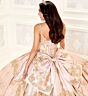 Princesa by Ariana Vara PR30085CAPE Embroidered Hem Sheer Quince Cape
