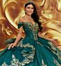 Princesa by Ariana Vara PR30171 Ruffle Overskirt Beaded Quince Dress