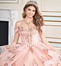 Princesa by Ariana Vara PR30171 Ruffle Overskirt Beaded Quince Dress