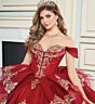 Princesa by Ariana Vara PR30171 Ruffle Overskirt Beaded Quince Dress