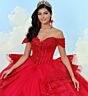 Princesa by Ariana Vara PR30171 Ruffle Overskirt Beaded Quince Dress