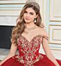 Princesa by Ariana Vara PR30171 Ruffle Overskirt Beaded Quince Dress