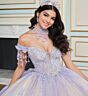 Princesa by Ariana Vara PR30172 Beaded Top Basque Waist Quince Gown