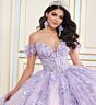 Princesa by Ariana Vara PR30174 Gauntlet Sleeve Applique Quince Dress