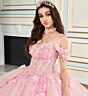 Princesa by Ariana Vara PR30178 Off-The-Shoulder Floral Quinceanera Dress