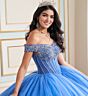 Princesa by Ariana Vara PR30180 Beaded Bust Corset Top Quince Gown