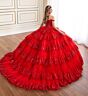 Princesa by Ariana Vara PR30181 Ruffle Skirt Corset Top Quince Gown