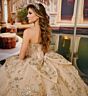 Princesa by Ariana Vara PR30196 Plunging Neck Cap Sleeve Sweet 16 Gown