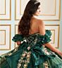 Princesa by Ariana Vara PR30197 Sheer Side Ruffle Sleeve Sweet 16 Gown