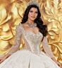 Princesa by Ariana Vara PR30201 Sheer Side Long Sleeve Quince Gown