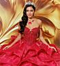 Princesa by Ariana Vara PR30204 Ruffle Skirt Long Cape Quince Gown
