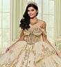 Princesa by Ariana Vara PR30205 Tiered Skirt Back Bow Quinceanera Gown