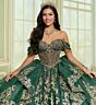 Princesa by Ariana Vara PR30205 Tiered Skirt Back Bow Quinceanera Gown