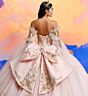 Princesa by Ariana Vara PR30208 Cape Sleeve Basque Waist Sweet 16 Gown