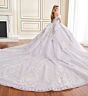 Princesa by Ariana Vara PR70101 Royal Train Plunging Neck Sweet 16 Gown