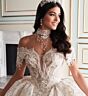 Princesa by Ariana Vara PR70101 Royal Train Plunging Neck Sweet 16 Gown