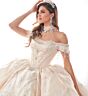 Princesa by Ariana Vara PR70102 Off-The-Shoulder Satin Sweet 16 Gown
