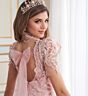 Princesa by Ariana Vara PR70103 Back Bow Short Sleeve Sweet 16 Gown