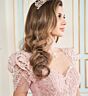 Princesa by Ariana Vara PR70103 Back Bow Short Sleeve Sweet 16 Gown