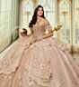 Princesa by Ariana Vara PR70106 Back Bow Tiered Skirt Quince Dress
