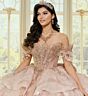 Princesa by Ariana Vara PR70106 Back Bow Tiered Skirt Quince Dress
