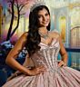 Princesa by Ariana Vara PR30222 Halter Topper Back Bow Quince Dress