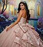 Princesa by Ariana Vara PR30222 Halter Topper Back Bow Quince Dress