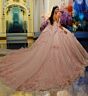 Princesa by Ariana Vara PR30225 Illusion Top Applique Quinceanera Gown