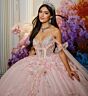 Princesa by Ariana Vara PR30225 Illusion Top Applique Quinceanera Gown