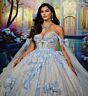 Princesa by Ariana Vara PR30225 Illusion Top Applique Quinceanera Gown