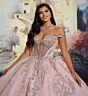 Princesa by Ariana Vara PR30231 Lace-Up Back Basque Waist Quince Gown